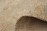 ECARPETGALLERY Tapis Noué à la Main pour Salon, Salle à Manger et Chambre à Coucher Transitionnel Collection La Seda 4'10" x 7'10" en Vert