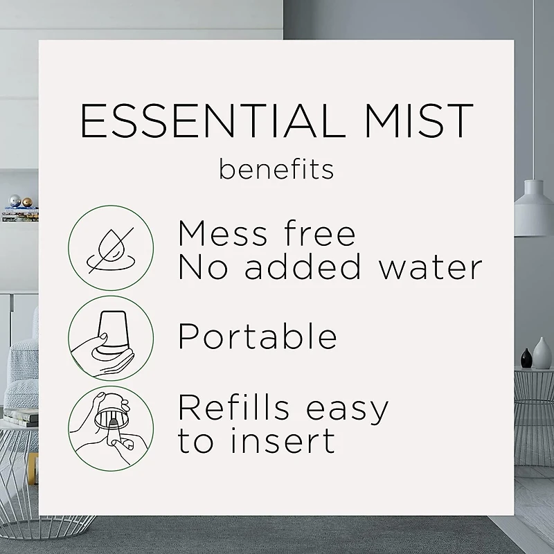 Air Wick Essential Mist Fragrance Oil Diffuser, Vanilla and Pink Papaya, 1 Refill, Air Freshener