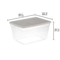 Sterilite 54.9 L BoÎte de Rangement Gris