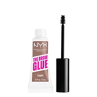 NYX PROFESSIONAL MAKEUP, The Brow Glue, Instant Brow Styler, 16H Extreme Hold, Vegan Formula - Warm Brown, 0.18oz / 5g, Tinted brow styler