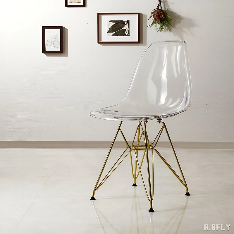 Heavenly Collection Clear & Gold Dining Chair