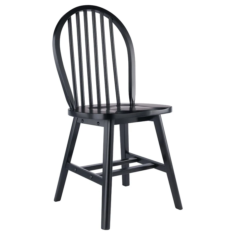 Ensemble de 2 chaises Windsor finition noire