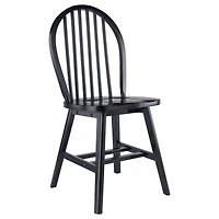 Ensemble de 2 chaises Windsor finition noire