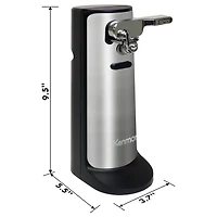 Kenmore Ouvre-boîte électrique 3 en 1, aiguiseur de couteaux et ouvre-bouteille, une touche avec arrêt automatique, mains libres.