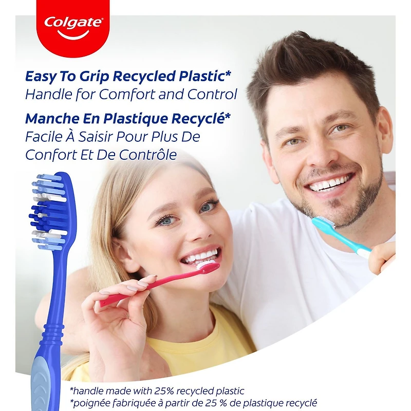 Paquet écono de 4 brosses à dents souples Colgate Extra Clean Paq. de 4