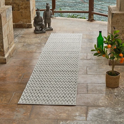 Rug Branch Maise Abstract Indoor Outdoor Area Rug, Cream Beige, Modern - Entryway, Hallway, Bathroom, and Kitchen