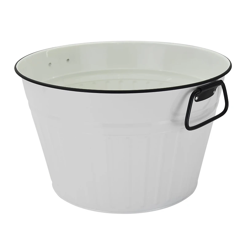 Hometrends White Round Tub,Dia 15"