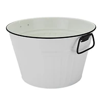 Hometrends White Round Tub,Dia 15"