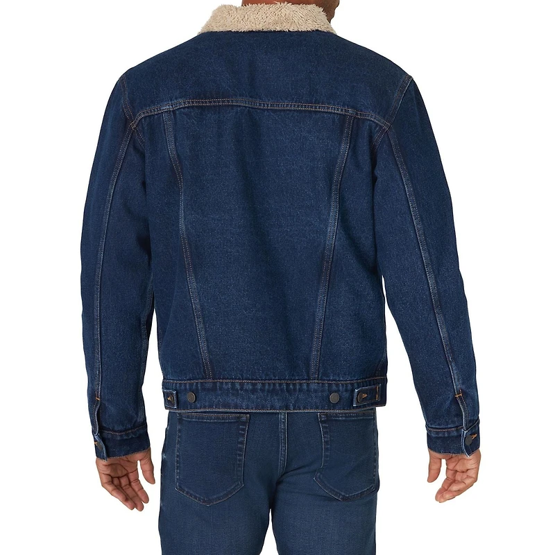 Wrangler Veste en Denim À Doublée Sherpa Pour Homme