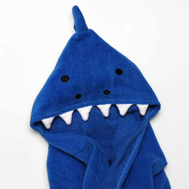 Mainstays Kids Hooded Towel, Shark, 24x48", 100% Cotton