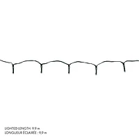 100 lumières DEL à piles, intérieur/extérieur, fil vert, 8 fonctions avec minuterie 100 lumières DEL à piles