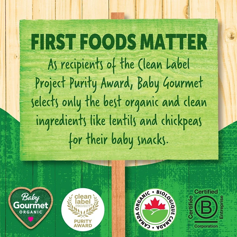 Anneaux de pois de senteur soufflés biologiques Baby Gourmet