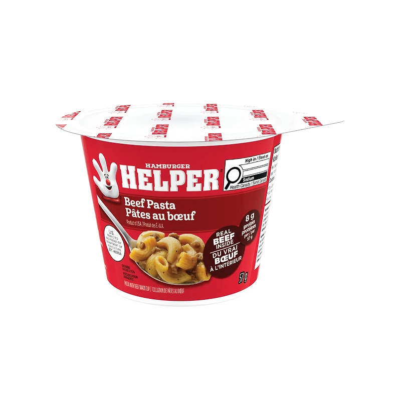 Hamburger Helper micro-ondes bol de pates, pates au boeuf