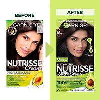 Garnier Nutrisse Ultra Crème, Permanent Hair Dye, Long-Lasting,1 unit, 100% Grey Coverage