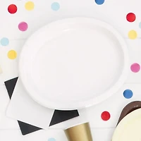 Assiettes plates rondes blanches de 9 po, 20 ct 8,625" /21,9 cm