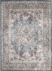 Cranfield Red and Blue Woven Area Rug