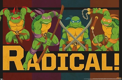 Teenage Mutant Ninja Turtles - Radical Wall Poster, 22.375" x 34"