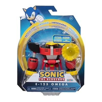 Figurine de 4 pouces Sonic – E-123 Omega avec Émeraude de chaos jaune