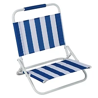 Chaise de plage Mainstays en Sable, Rayée, Bleu et Blanc