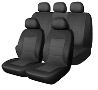 AUTO DRIVE 3-PIECE Jacquard Car Seat Cover Full Set For Front and Rear Seat Universal Fit