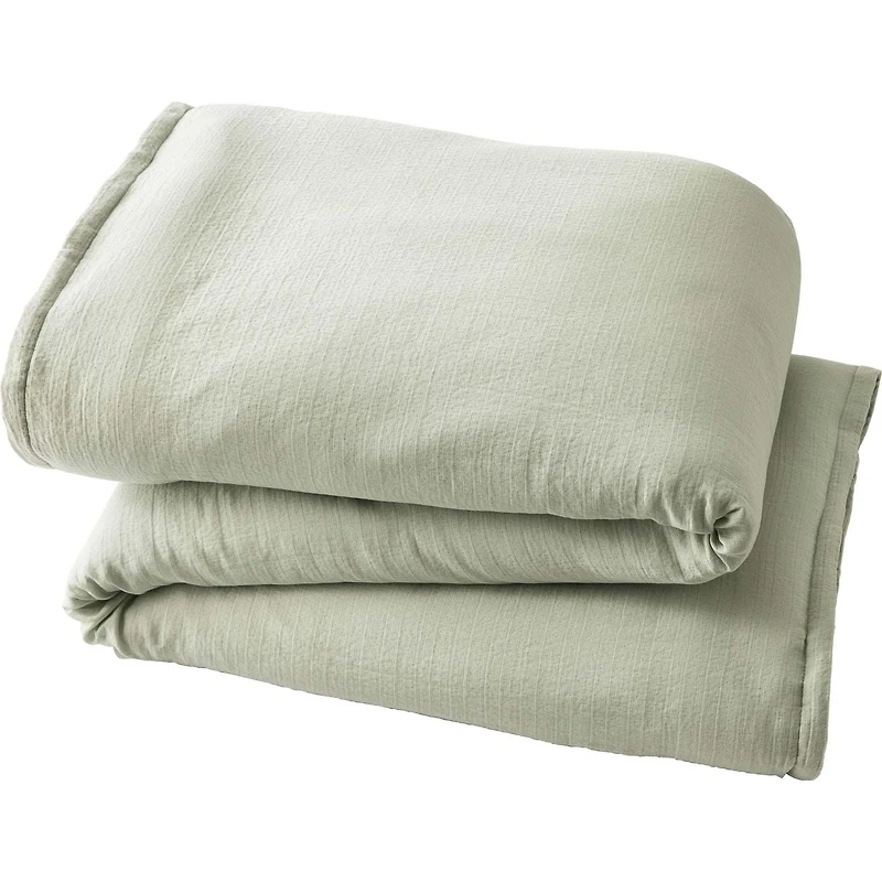 Better Homes & Gardens 3-Piece Soft Sea Crinkled Gauze Duvet Set, Adult King, Corner & side interior ties. Hidden Button Closure. Envelope Closure on Shams.