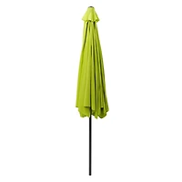 Parasol de jardin rond inclinable CorLiving de 3 m avec rabats latéraux et cadre en acier