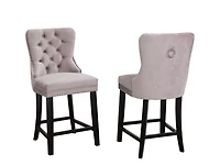 Tabouret de comptoir Karem, ensemble de 2, saumon