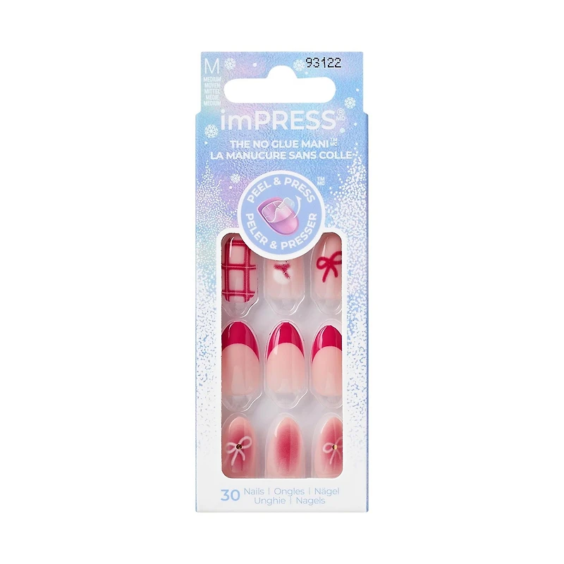 imPRESS Holiday Press-On Nails - Longueur moyenne, forme de cercueil, 30 ct. imPRESS Holiday