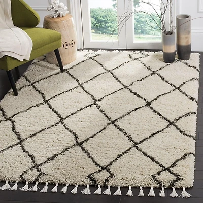 Safavieh Moroccan Fringe Lavern Tapis Géométrique Shag