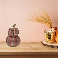 Décoration Citrouille Empilable En Porcelaine (Rouge)