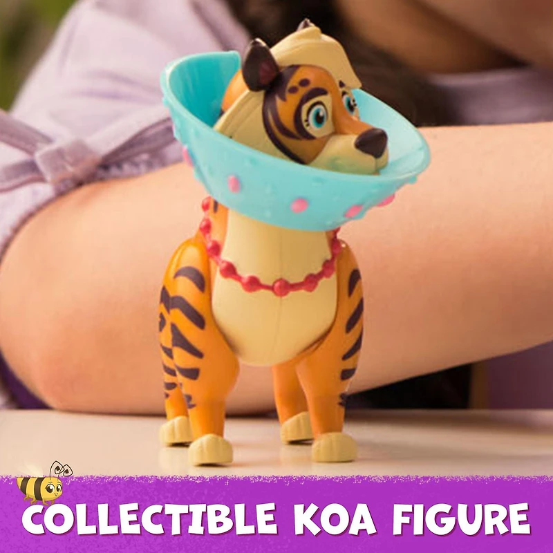 Vida the Vet, Feel Better Koa Pack with Koa Action Figure, a Cast and a Recovery Cone Accessory, Kids Toys for Girls & Boys Ages 3 and up