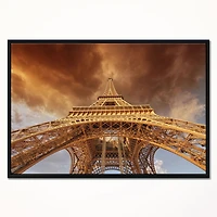Design Art Beautiful View of Paris Paris Eiffel Towerin Paris Framed Canvas Art Print