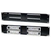 32 Port Cat5e Patch Panel - 2u, Black