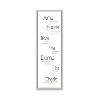 Artissimo Designs Aime Souris Yellow Framed Printed Canvas - 12W x 36H x 2D