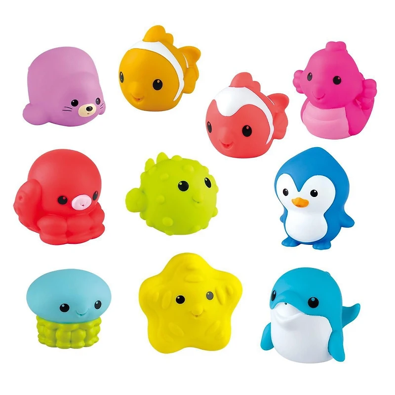 Parent's Choice Splash 'N Squirt Bathtime Toys, 10 Pieces