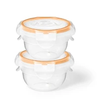 Starfrit LocknLock Easy Match 2 x contenants 100 ml / 3 oz rond Emboîtable et empilable