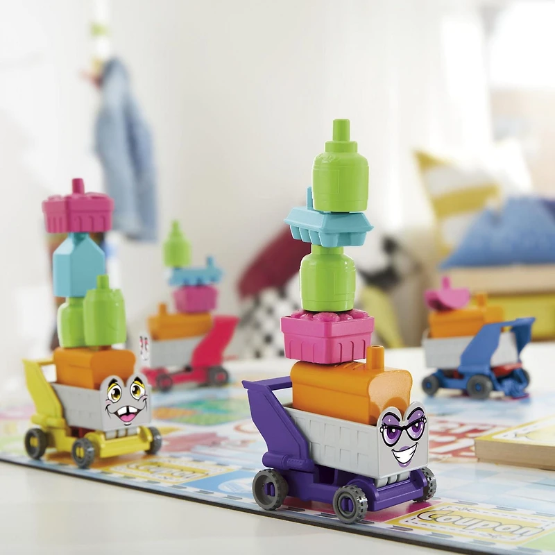 Grocery Go Karts Board Game for Preschoolers and Kids, Building Game with Mini Groceries, Preschool Games for 2-4 Players