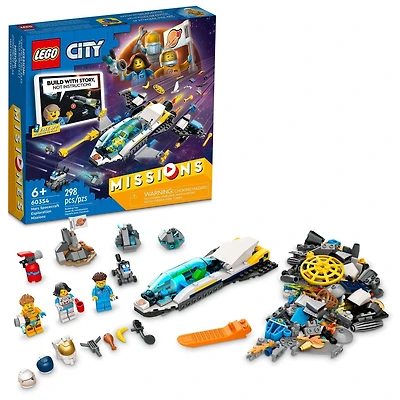 LEGO City Missions Les missions d’exploration spatiale sur Mars 60354 Ensemble de construction (298 pièces)