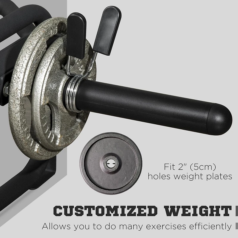 Soozier Trap Bar Solid Hexagon Weight Bar for 2'' Olympic Weight Barbell Bar