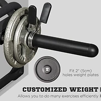 Soozier Trap Bar Solid Hexagon Weight Bar for 2'' Olympic Weight Barbell Bar