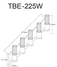 Lampe de vanité à 5 lumières