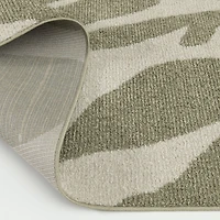 Mainstays Floral Pattern Low Pile Ivory Base with Green Leaves, Accent Runner Mat 2x6, Recommended for Hallway, Bedroom, Kitchen, and Laundry Room