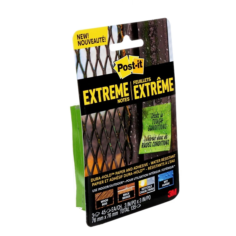 Feuillets Extrême Post-it®, EXT33-3TRYGN-C, verts, 3/paquet