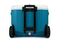 Coleman Chiller 60-Quart Cooler With Wheels, Ocean Blue