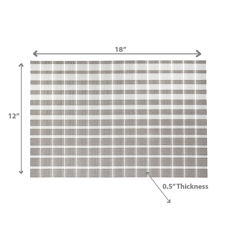 4Pc Tissé En Pvc Placemat Basketweave Sable 12 X 18 - Ensemble De 3