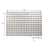 4Pc Tissé En Pvc Placemat Basketweave Sable 12 X 18 - Ensemble De 3