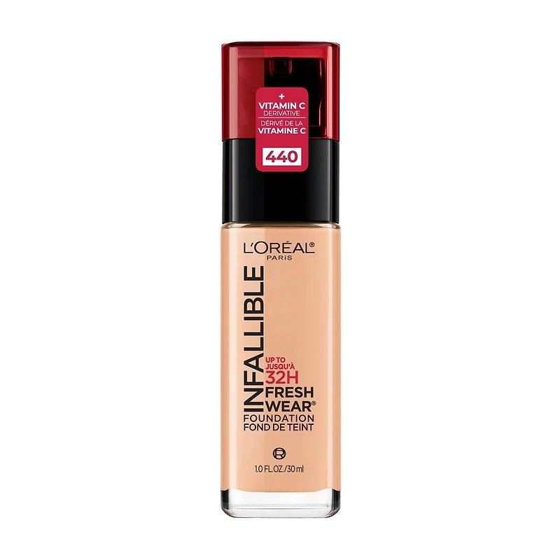 L'Oréal Paris Fond de Teint Liquide Infallible Fresh Wear, couvrance totale Formule Longue Tenue