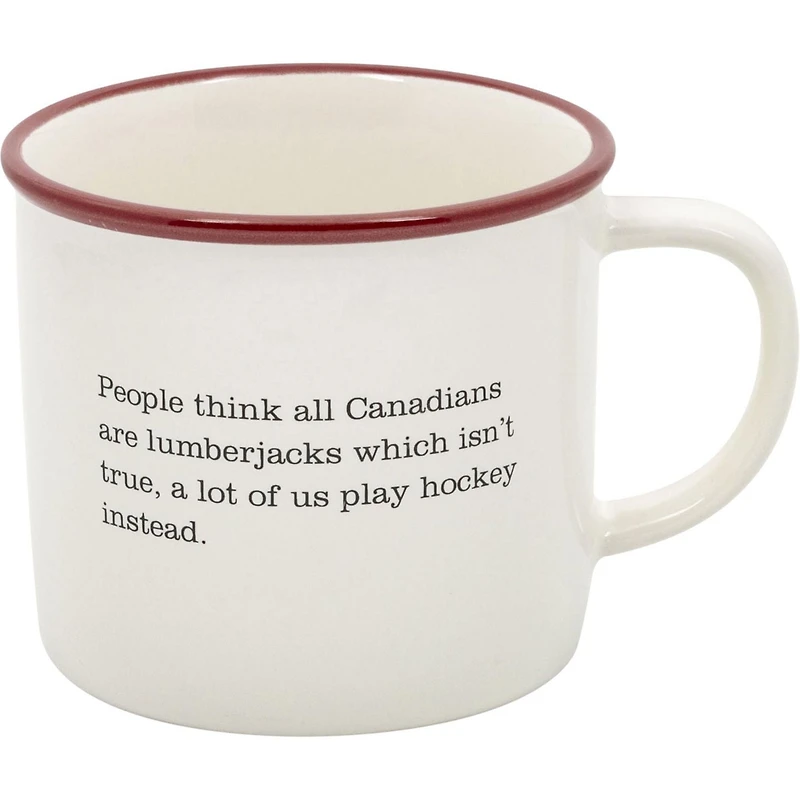 Tasse Canadiana en grès cérame - «Canuck»