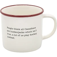Tasse Canadiana en grès cérame - «Canuck»