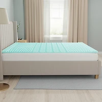 Dream Serenity® 1.5-Inch Memory Foam Mattress Topper, 5-Zone - D